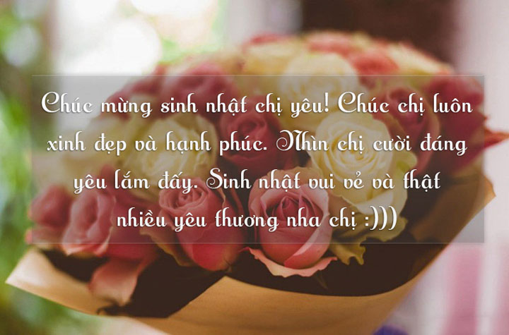 chúc chị gái sinh nhật vui vẻ