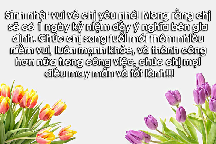 chúc sinh nhật chị gái