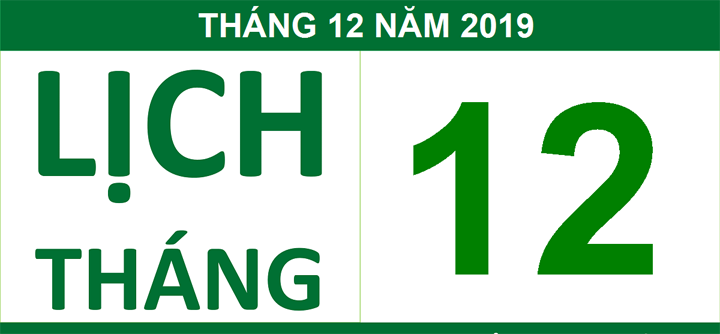 lịch tháng 12