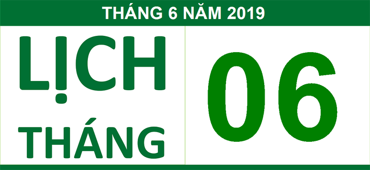 lịch tháng 6