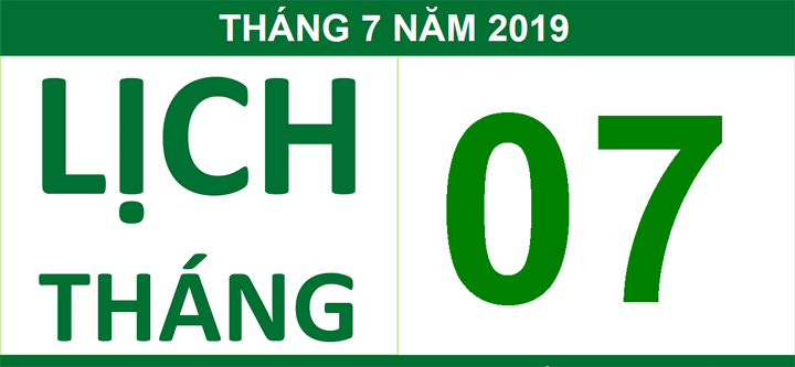 lịch tháng 7