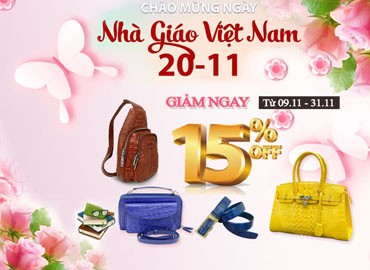 Chương trình Khuyến mãi Đặc biệt của Cá Sấu Hoa Cà dịp 20/11