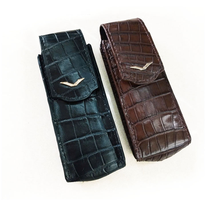Bao da điện thoại cá sấu Vertu 4485 hàng đặt