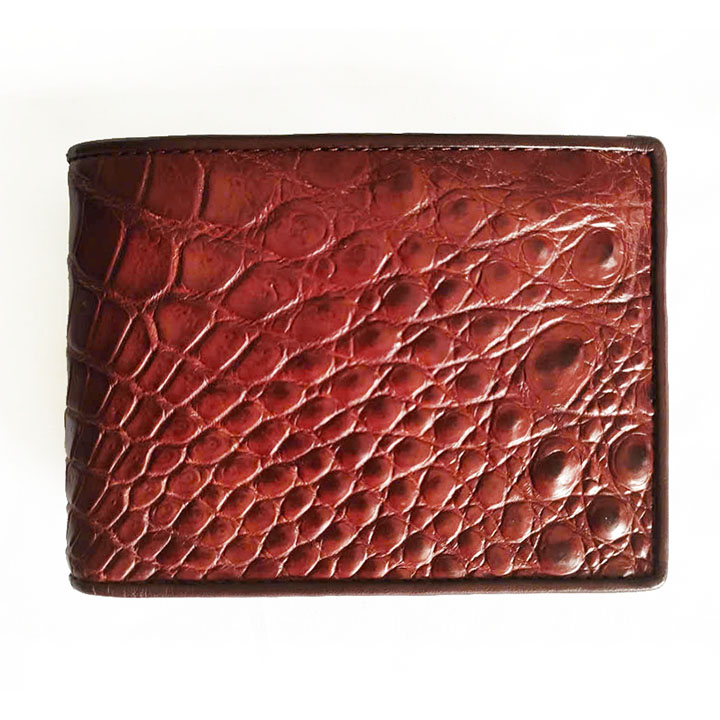 Bóp da cá sấu hoa cà 7 ngăn thẻ  1111