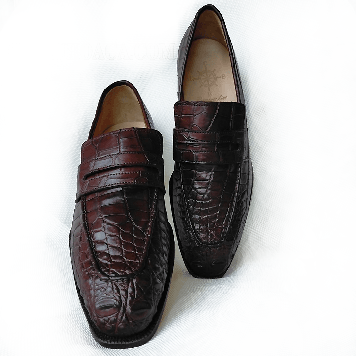 Giàylười da cá sấu hoa cà size 41 - 4103