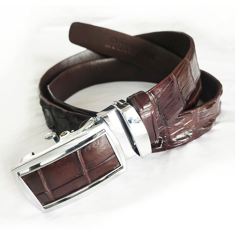 Thắt lưng cá sấu hoa cà gai 3.5F- 3185