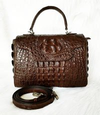 Túi đầm nữ cá sấu hoa cà - A0197