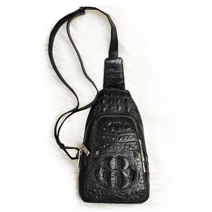 Túi đeo chéo cá sấu hoa cà - 0213