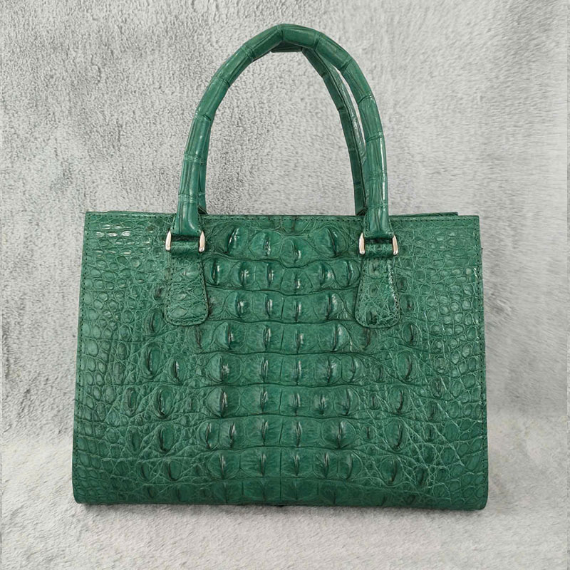 Túi xách cá sấu nữ hoa cà da gai lưng xanh lá 7134 Túi xách cá sấu nữ hoa cà da gai lưng xanh lá 7134