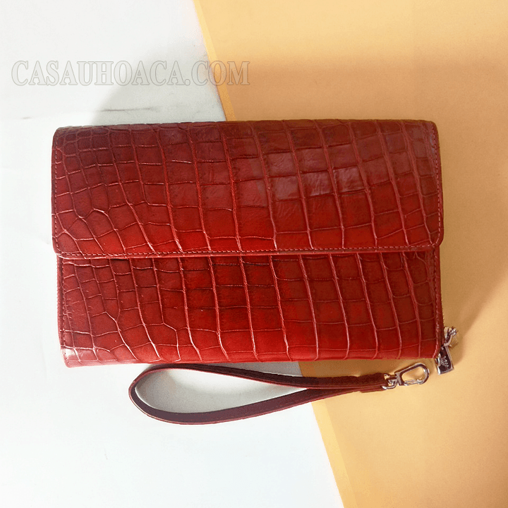 Clutch da cá sấu cầm tay - 1186